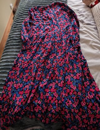 Vestido Largo Estampado Floral Talla S