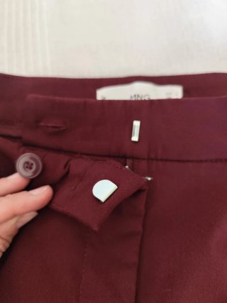 Pantalón Mango Mujer granate