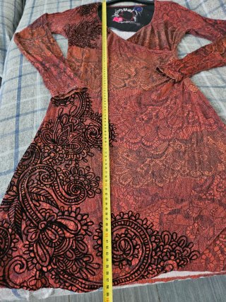 Vestito Desigual arancio e rosso