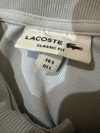 Polo Lacoste Classic Fit Azul Claro L Hombre