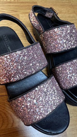 Sandalias ASOS Glitter Rosa y Plateado