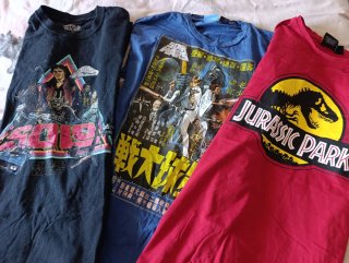 Pack 3 Camisetas Star Wars y Jurassic Park