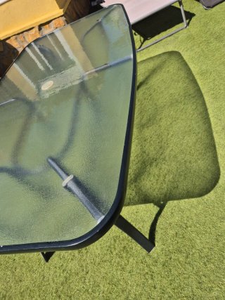 Mesa Jardín Cristal 100x167cm