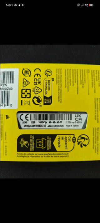 Corsair Vengeance 32GB ram DDR5 (1×32gb) cl40 5600