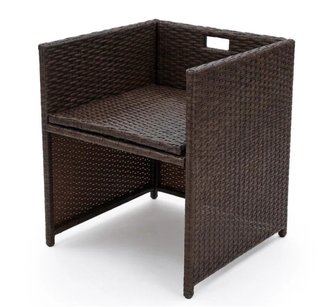 Conjunto mesa y sillas exterior mimbre