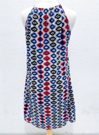 Vestido Retro Estampado Rombos Talla XL