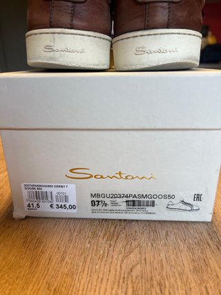 Santoni Barca Scarpe Uomo Marrone