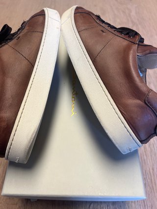 Santoni Barca Scarpe Uomo Marrone