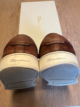 Santoni Barca Scarpe Uomo Marrone