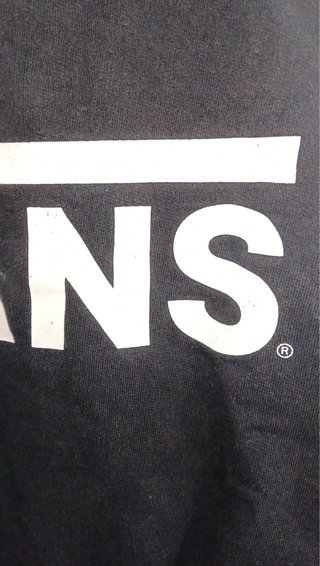 Sudadera Vans Negra Logo Blanco