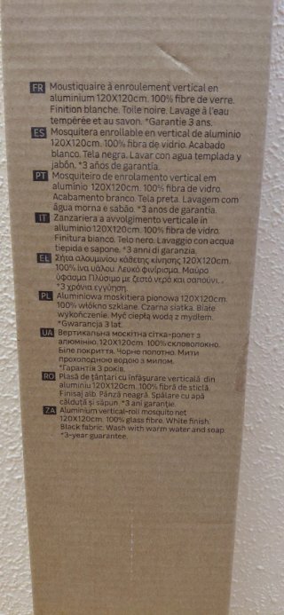 Mosquitera enrollable vertical aluminio