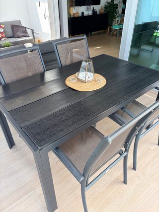Conjunto mesa y 4 sillas exterior