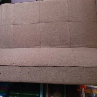 Sofá Cama Textil Marrón 179x93x77 cm