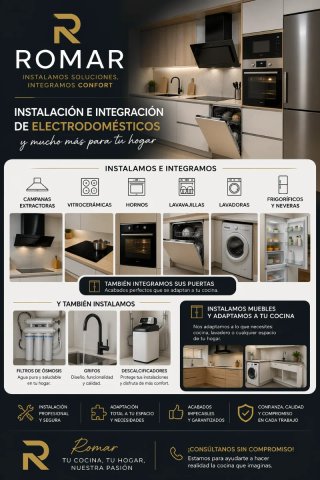 INSTALAMOS E INTEGRAMOS ELECTRODOMESTICOS