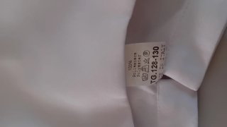 Vestito Comunione Bianco con Bordi Dorati