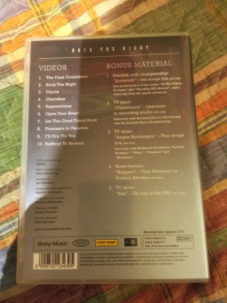 DVD Europe Rock The Night Collectors Edition