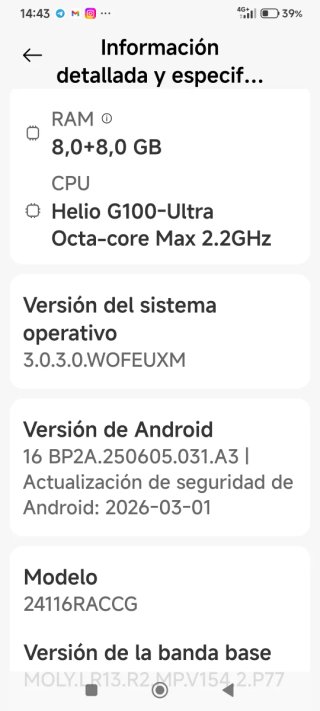 Xiaomi Redmi Note 14 Pro Negro