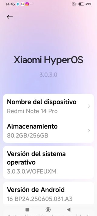Xiaomi Redmi Note 14 Pro Negro