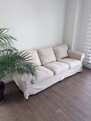 Funda sofá Ektorp 3 plazas beige