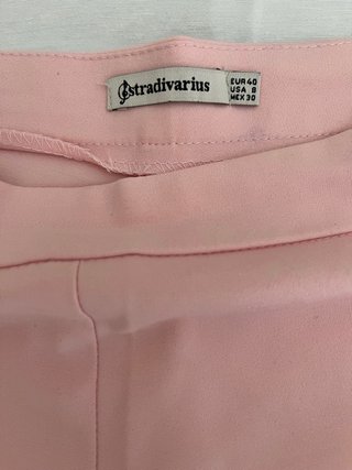 Pantalón rosa mujer volantes