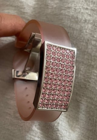 Pulsera Swarovski Rosa y Plateada