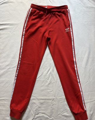 Pantaloni tuta Adidas ragazzo rosso
