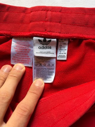 Pantaloni tuta Adidas ragazzo rosso