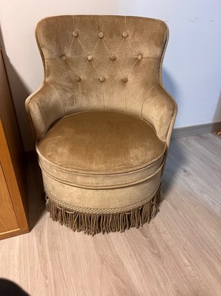Butaca clásica terciopelo marrón