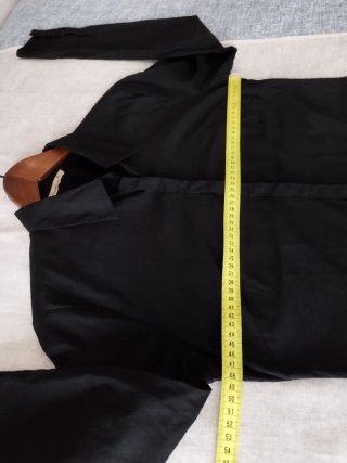 Camisa negra manga larga mujer