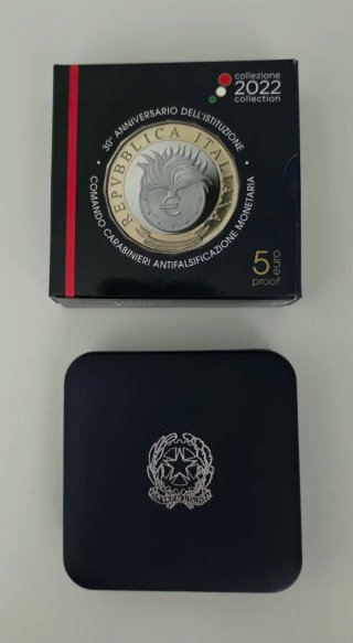 Moneda 5 Euro Italia 2022 Carabinieri Proof