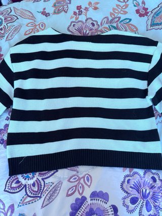Jersey Zara Rayas Blanco y Negro