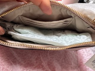 Michael Kors Jet Set Charm Pochette Beige Oro