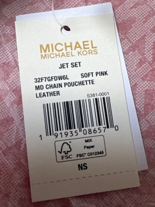 Michael Kors Jet Set Charm Pochette Beige Oro
