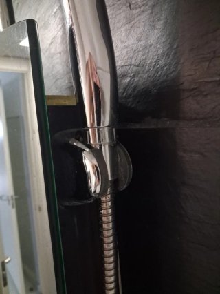 Columna Ducha Hidromasaje Negro y Plata