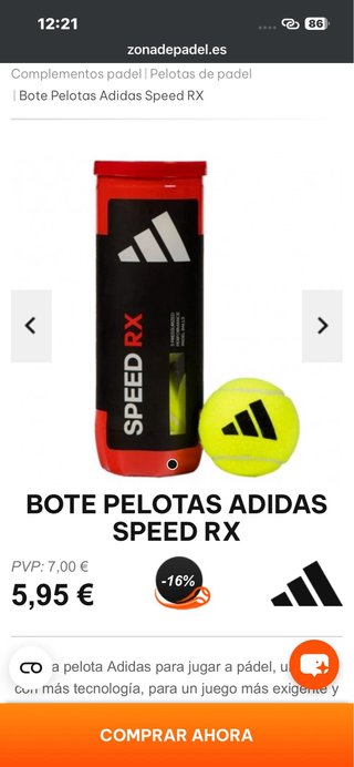 Lote de pádel Varlion + Nexus + Adidas