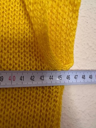 Jersey amarillo de punto sin mangas