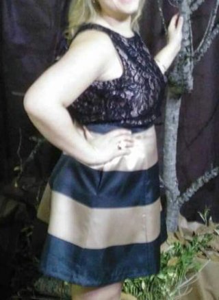 Vestido fiesta talla 44 negro y dorado