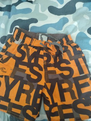 Bañador Quiksilver Naranja y Negro