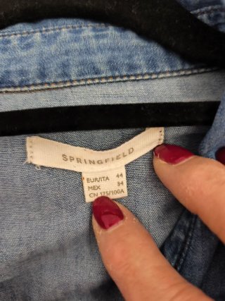 Camisa tejana vaquera azul