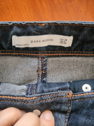 Gonna jeans blu Zara