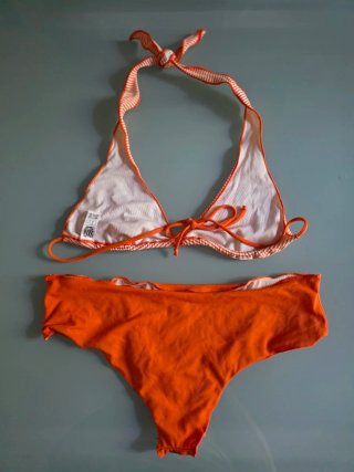 Bikini Arancione con Ricamo
