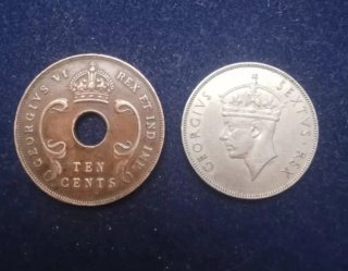 Lotto 5 monete Eritrea + East Africa