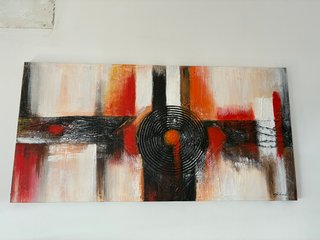 Cuadro moderno con relieve pintado a mano 140x70
