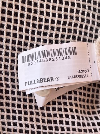 Camisa Pull&Bear Calada Beige Talla L