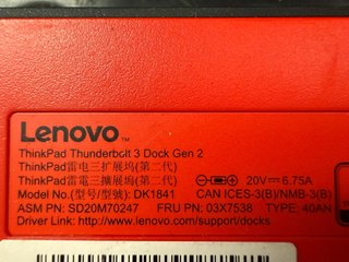 Docking Station Lenovo Thinkpad Thunderbolt 3 Gen2