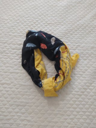 Foulard Renato Balestra Seta Nero/Giallo