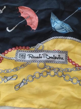 Foulard Renato Balestra Seta Nero/Giallo