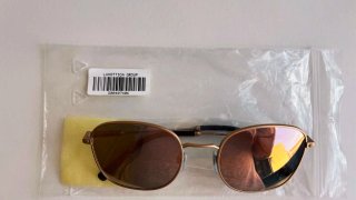 Gafas sol Bvlgari originales doradas efecto espejo
