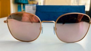 Gafas sol Bvlgari originales doradas efecto espejo