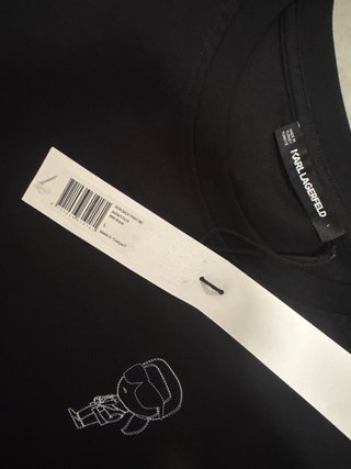 Camiseta Karl Lagerfeld Negra Estampada